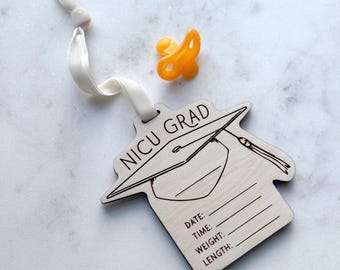 NICU Graduate Ornament | Customizable Keepsake for Preemie | NICU Graduation Gift | Milestone Memento for NICU Grad | Baby Keepsake