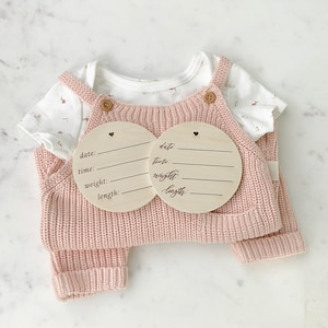 Letrero con estadísticas de nacimiento de recién nacidos / Anuncio de bebé personalizado / Letrero de madera personalizado / Letrero con fecha de nacimiento, hora, longitud y peso para hospital