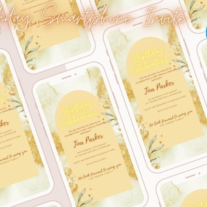 Digital Birthday Smartphone Invite