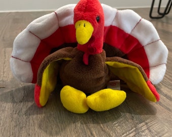Gobbles The Turkey | Ty Beanie Baby | RARE & RETIRED | MINT Condition