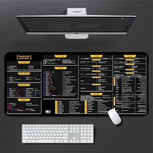 Javascript Cheat Sheet Desk Mat for Software Engineers, Web Developers ...