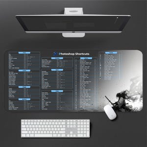 Photoshop Keyboard Shortcuts Mouse Pad: Extended XXL Desk Mat