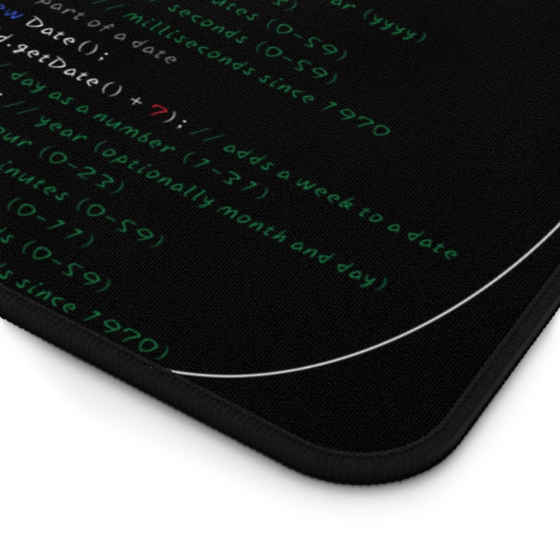 Javascript Cheat Sheet Desk Mat for Software Engineers, Web Developers ...