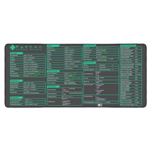 Python Cheat Sheet Desk Mat, Customizable Neoprene Coding Mat, Code Structure Quick Reference, Desk Mat for Python Developers, Coding Productivity Aid, Python Code Reference Mat, Programming Code Structure Mat, Programmer's Workspace Essential