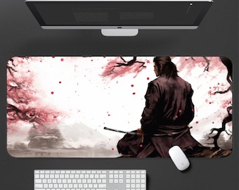 Samurai Desk Mat: Japanese Cherry Blossom XL Gaming Mouse Pad