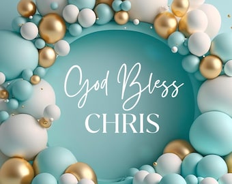 Décalcomanie en vinyle de baptême personnalisée : enseigne en arche à faire soi-même, que Dieu vous bénisse