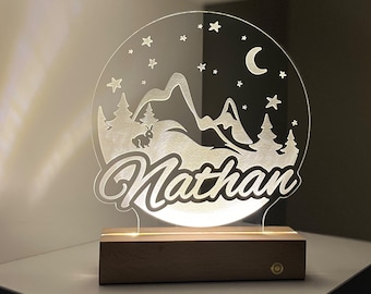Personalized Name Night Light, Personalized Nursery LED Decor Sign, Daughter Son Light Night Gift, Kids Room Light Decor, Gifts for Kids