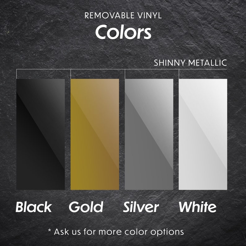 Our Favorite People Decal is a vinyl removable offered in four different colours - Gold, Silver, White and Black.