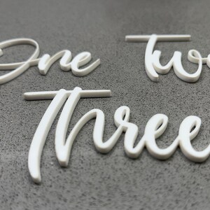 Acrylic Cursive Table Numbers: Laser Cut Wedding Place Cards - Etsy