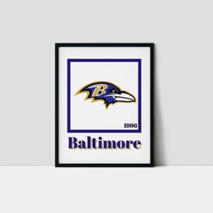 Baltimore Ravens Art Print: Minimalist Football Wall Decor