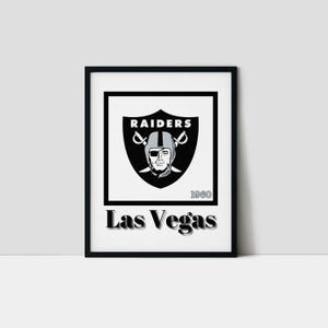 Las Vegas Football Art Print, Raiders Wall Decor, Minimalist Sports Wall Art, Gift for Football Fans
