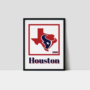 Houston Texans Art Print: Minimalist Football Wall Decor