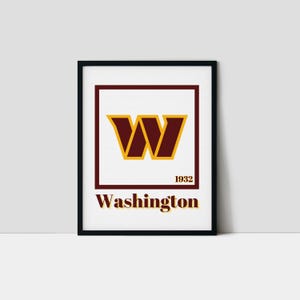 Commanders Art Print: Minimalist Football Wall Decor