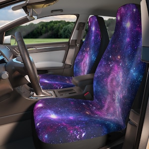 Cosmic Car Seat Covers - Galaxy Print, Space Theme Seat Protector, Universal Fit Auto Interior Decor, Perfect for Road Trips