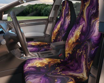 Coprisedili per auto Cosmic Purple: design Galaxy, vestibilità universale