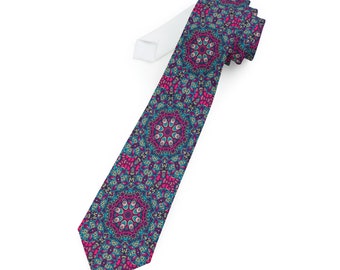 Symphony of Colors: Bold Kaleidoscope Patterned Necktie