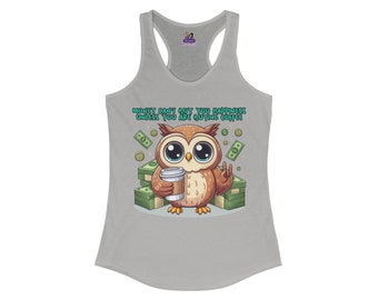 Camiseta de tirantes con citas sarcásticas de animales: mezcla de algodón ligero para mujer