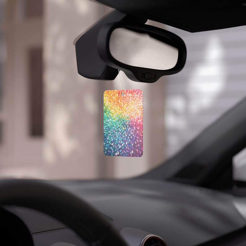 Désodorisant arc-en-ciel pour voiture : parfums de voiture neuve, de pin et de glace noire image 5