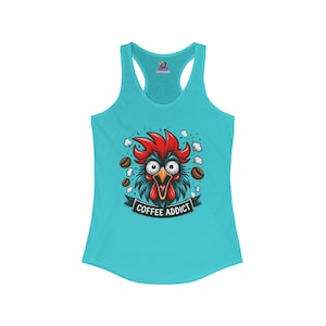 Buscando una taza: la camiseta de tirantes deportiva ideal para mujer de Caffeine Coop