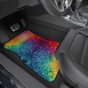 Colorful Car Mats Set | Vibrant Floor Mats for Home & Office, Car Accessories, Gift for Him/Her, Colorful Boho Decor