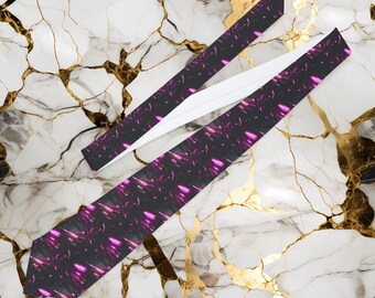 Lila slips med nebulosamönster | Abstrakt kosmisk prickig design