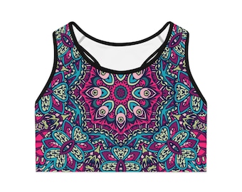 Sujetador deportivo morado Boho Vibes: ¡la comodidad se une al estilo libre!