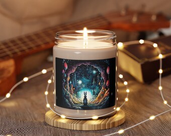 Alice in Wonderland Soy Scented Candle - Whimsical Fragrance in a 9oz Glass Jar