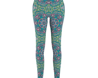 Vibrant Mandala Leggings: Women's Activewear, Yoga Pants