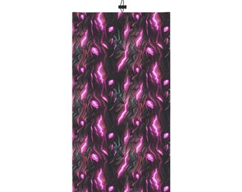 Neon Blitz Muster Winter Schlauchschal | Kordelzug