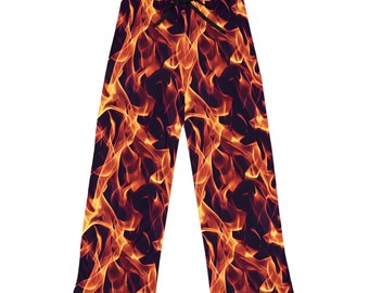 Flame Print Vintage 90s Addiction Lounge Pants - Etsy