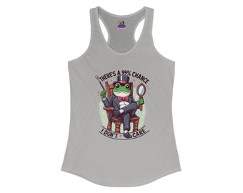 Froggy Indifference: The Chic Racerback Statement Women's Ideal Racerback Tank