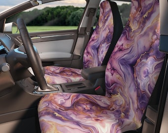 Coprisedili per auto in marmo viola: eleganti accessori per interni auto