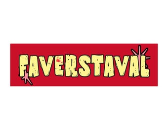 Faverstaval Bumper Sticker Retro Red Festival Logo Decal