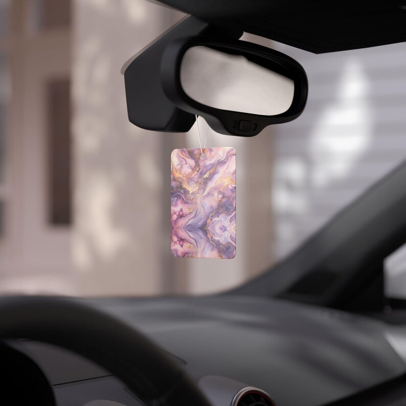 Deodorante per auto in marmo: profumi di auto nuova, pino, ghiaccio nero immagine 2