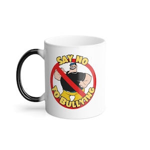 Bluto Mug: Popeye Cartoon Fan Art - Anti-Bullying Color Morphing Mug