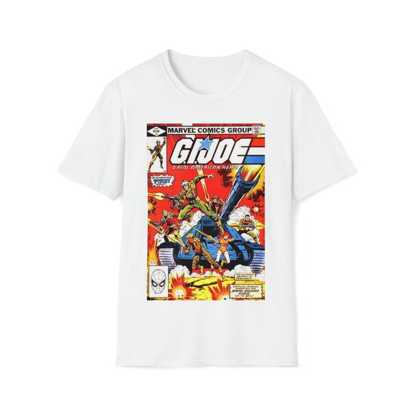 GI-JOE Comic Print Adults Unisex Softstyle T-Shirt