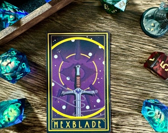 Dungeons and Dragons Sticker Hexblade - TTRPG Stickers Illustration - Class Emblem Series