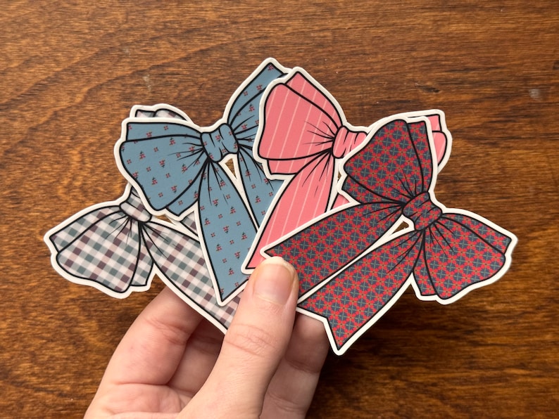 American Girl Inspired Bow Sticker bild 2