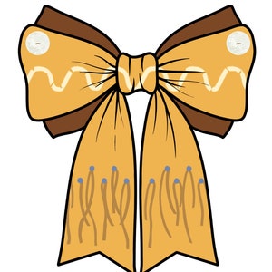 American Girl Inspired Bow Sticker Kaya