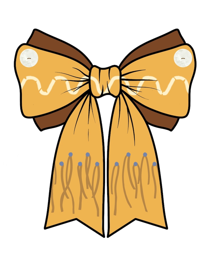 American Girl Inspired Bow Sticker Kaya