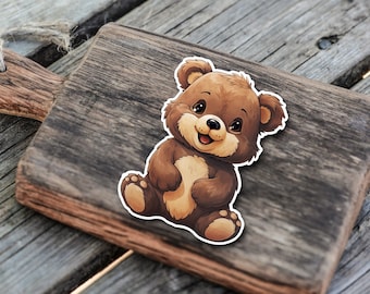 Etiquetas engomadas lindas del compinche del oso de | Colección de osos de peluche | Vinilo | Pegatinas holográficas | Impermeable | StickerHeroes | Impermeable