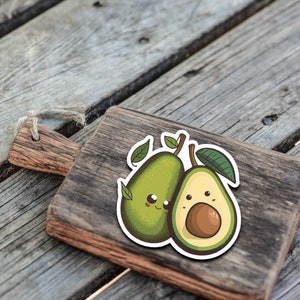 Cute Avocado Buddy Stickers | Avocado Collection | StickerHeroes| Vinyl | Holo stickers| Waterproof