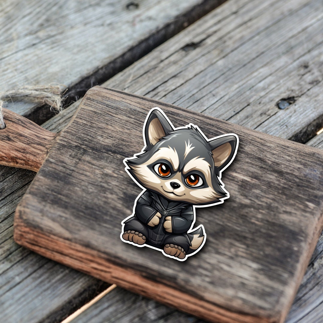 Cute Raccoon Stickers Raccoon Collection Stickerheroes Vinyl Holo ...