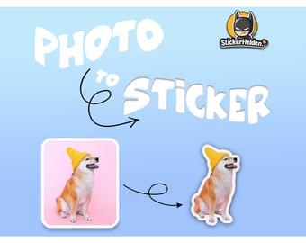 Personalized Photo Sticker | Pet Sticker | personalized sticker, car sticker, laptop sticker, photo to sticker