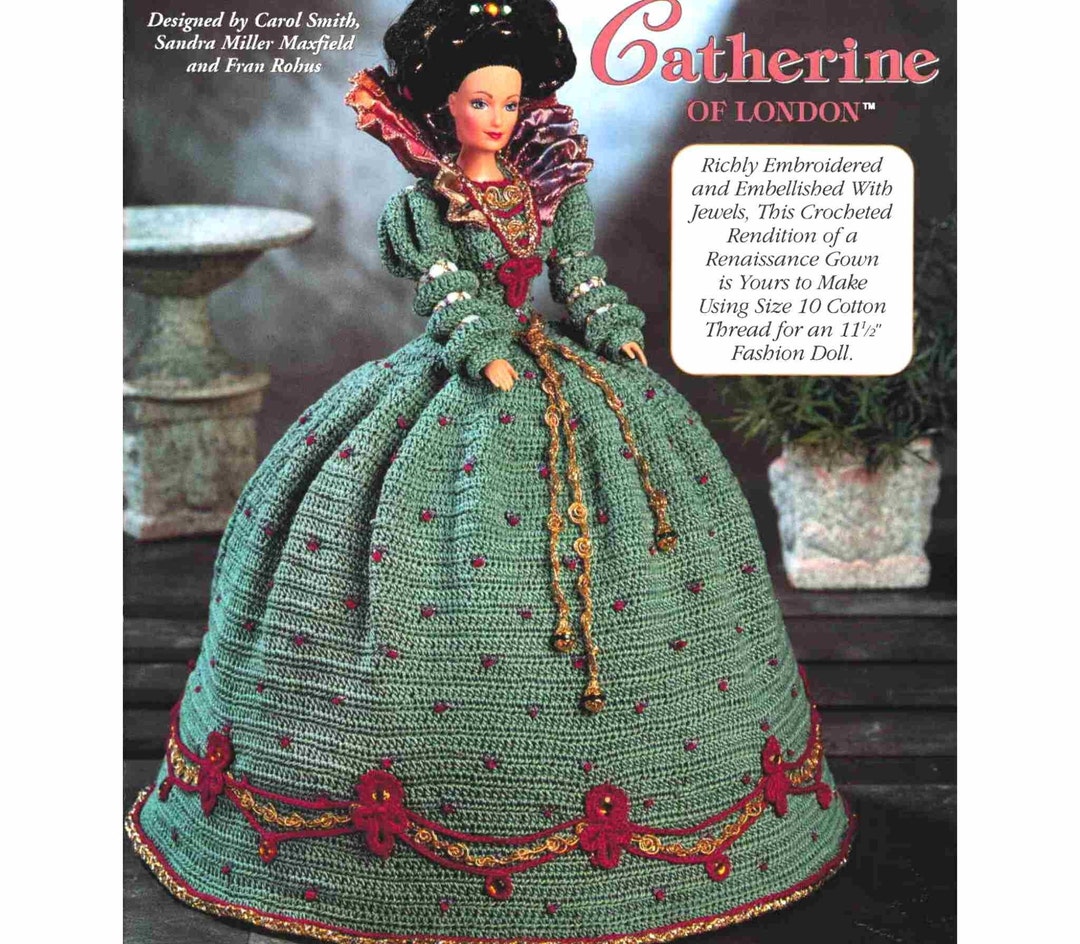 Vintage Crochet Doll Clothes Pattern for Barbie Size Fashion Etsy