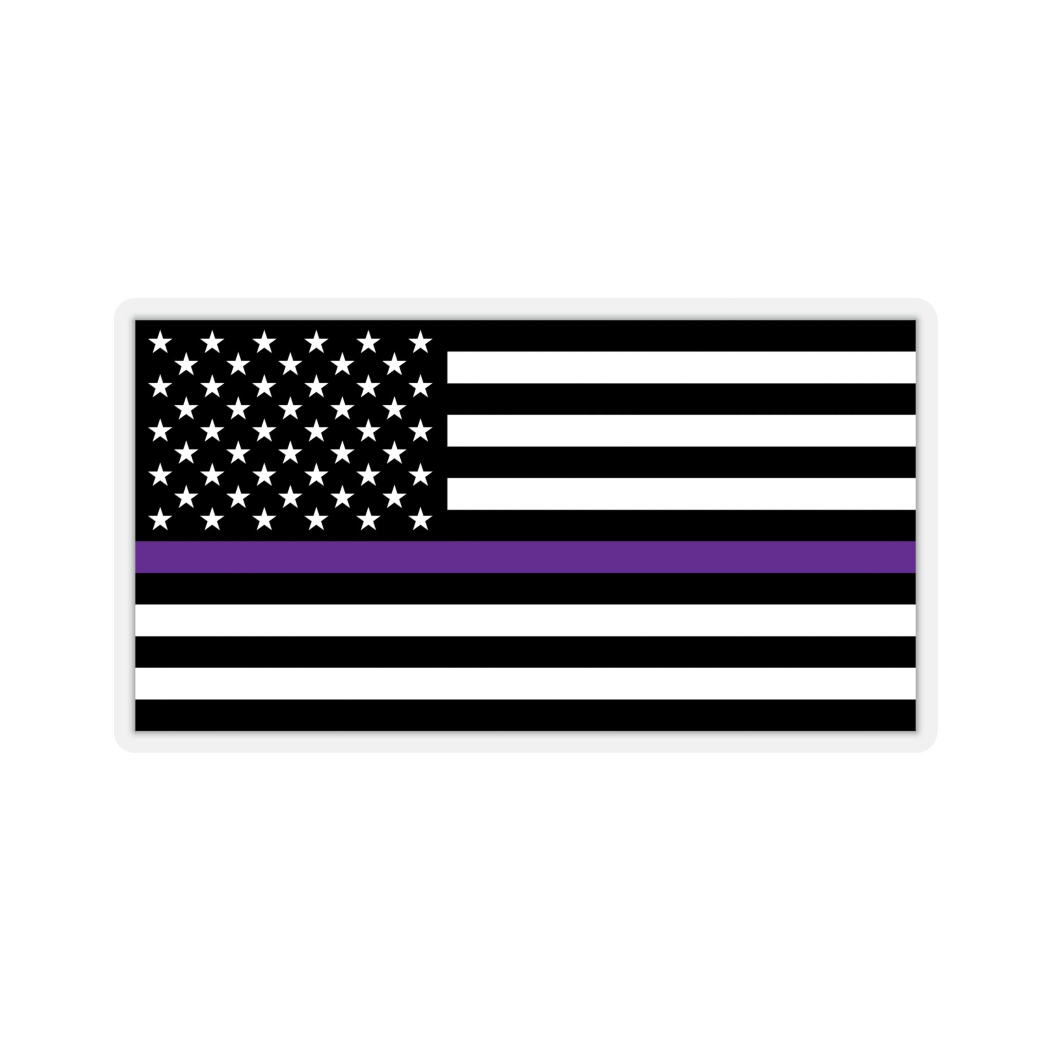 Thin Purple Line Flag Sticker - Etsy