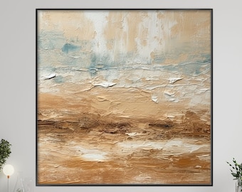 Curated visual reference: Visual Reference: Gold And Beige 100 Hand Painted Textured Painting Acrylic Abstract