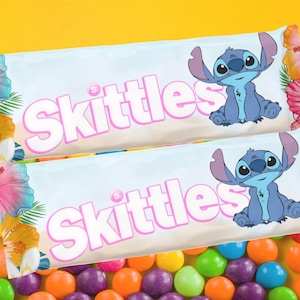 Stitch Skittles Bags Lilo and Stitch Birthday Treats, Stitch Party Favor Bags Birthday Party, Decorations for parties favors for kids