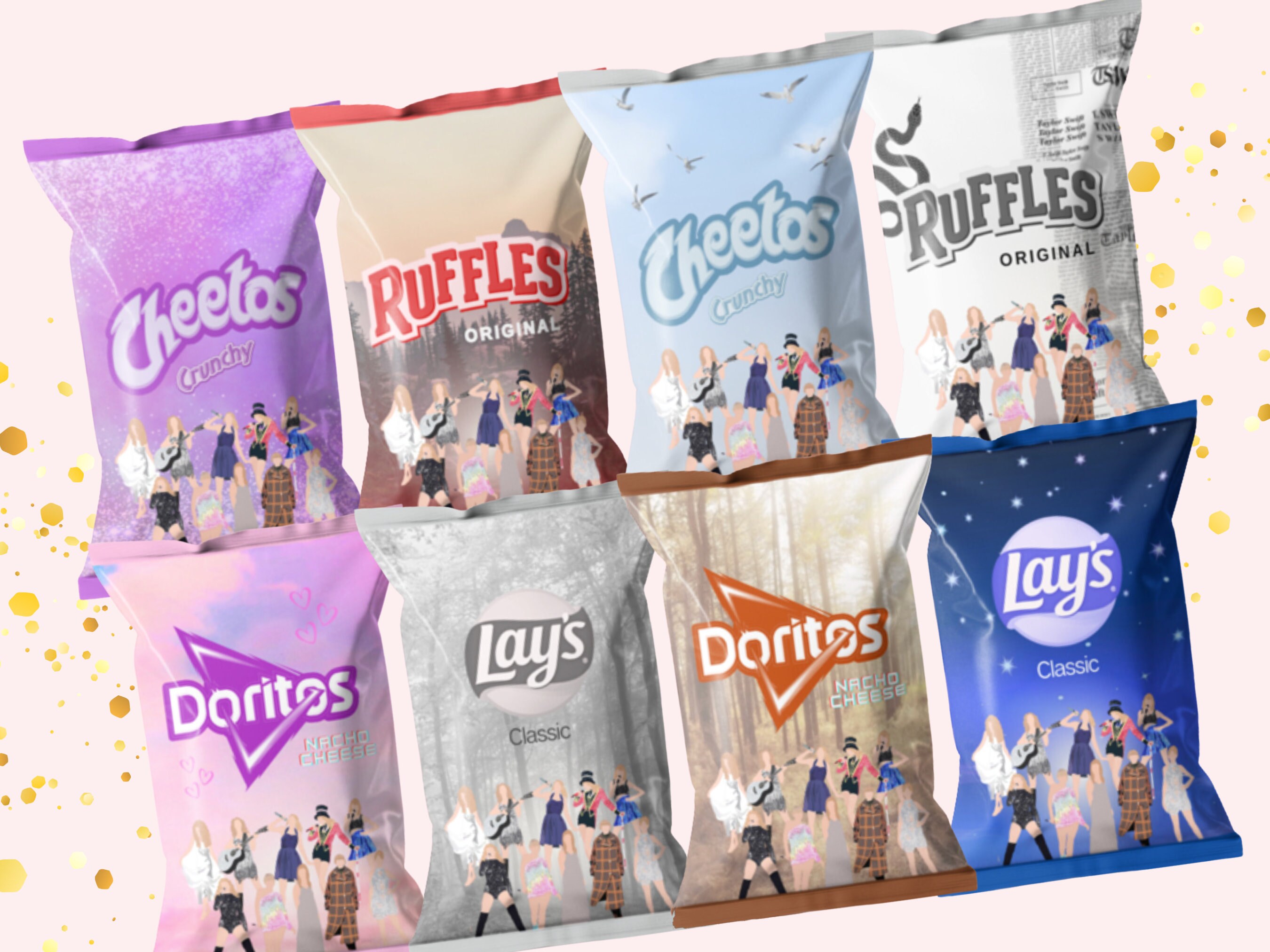 Taylor Swift Eras Party Chip Bags Taylor Swift Inspired Birthday Party  Treats, Custom Chip Bags Snack Taylor Swift Bachelorette Party Table 