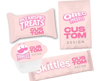 Custom Design Treat Bags, Personalized Party Snacks for Birthday, Party Favor Bags Personalized Chip bags Party Decorations
